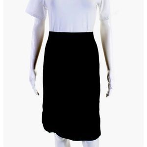 Burberry London Womens Bubble Hem Pleated Skirt Black Size 6